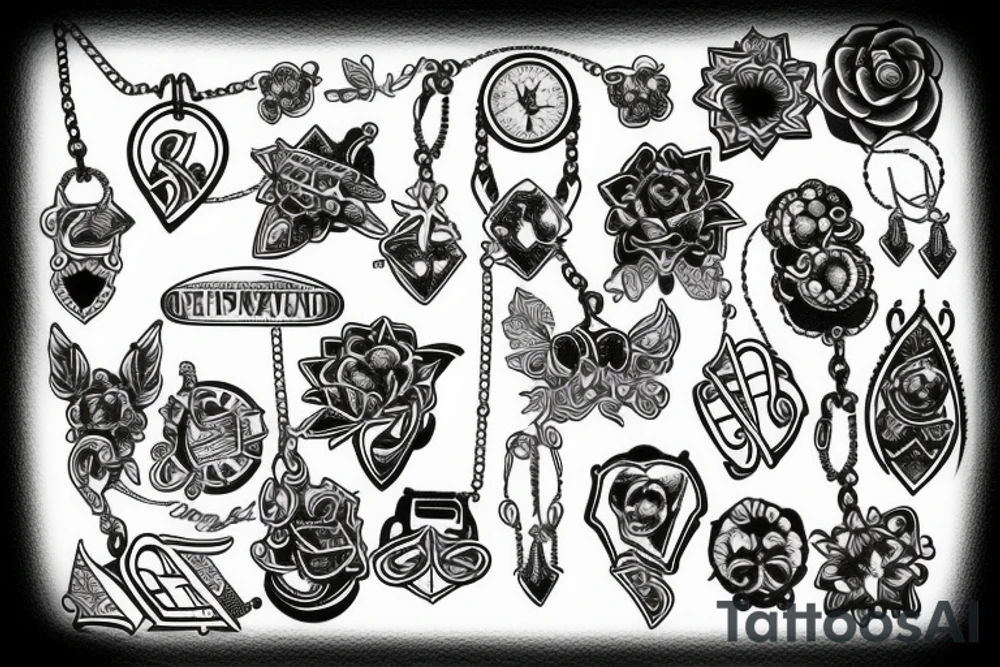 necklace tattoo idea