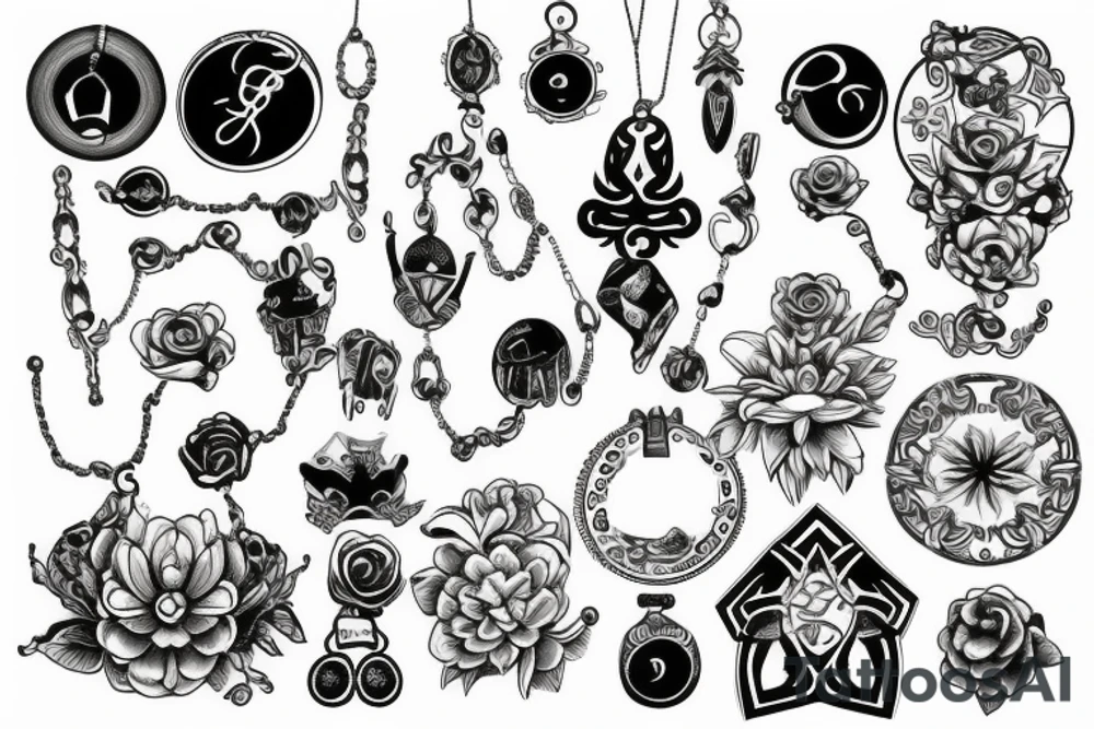 necklace tattoo idea
