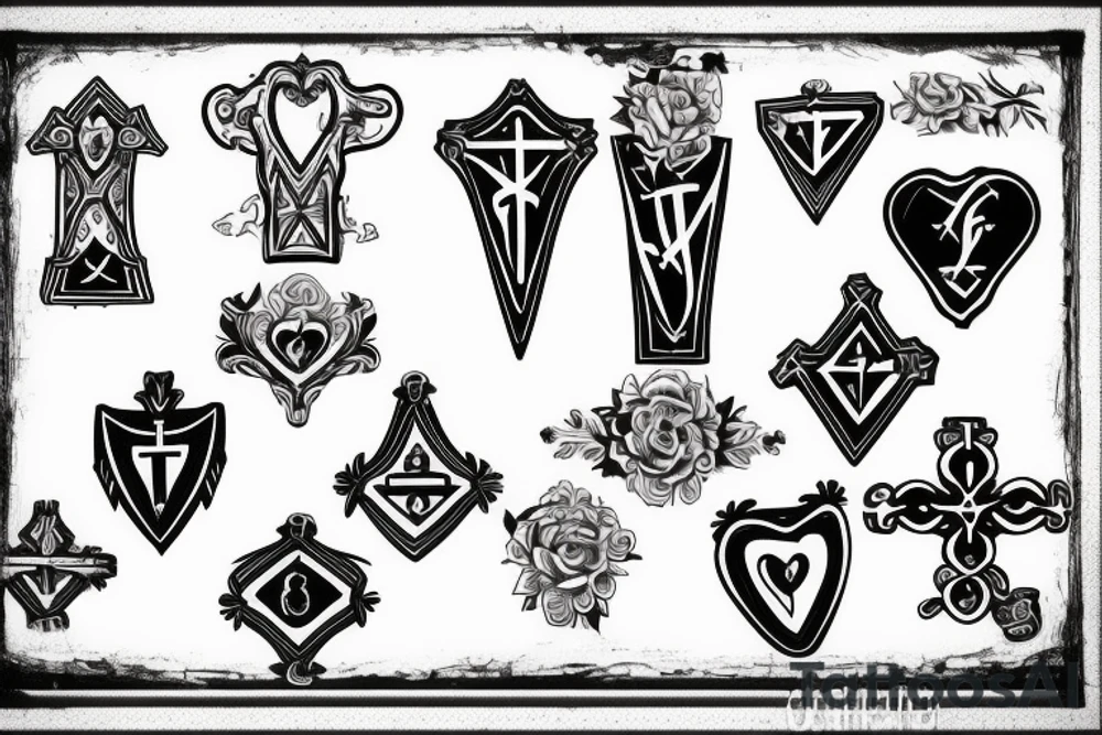 christian cross tattoo idea