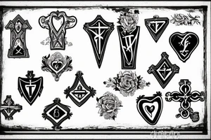 christian cross tattoo idea