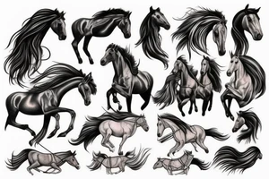 horse and chariots tattoo idea