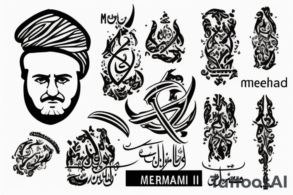 My brothers name “Mehrad Soleimani” tattoo idea