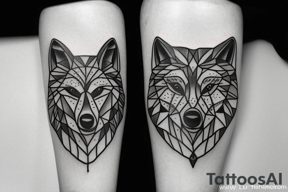 Wolf lonely strong fearless ruthless big heart tattoo idea