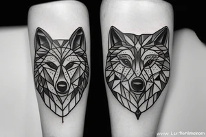 Wolf lonely strong fearless ruthless big heart tattoo idea