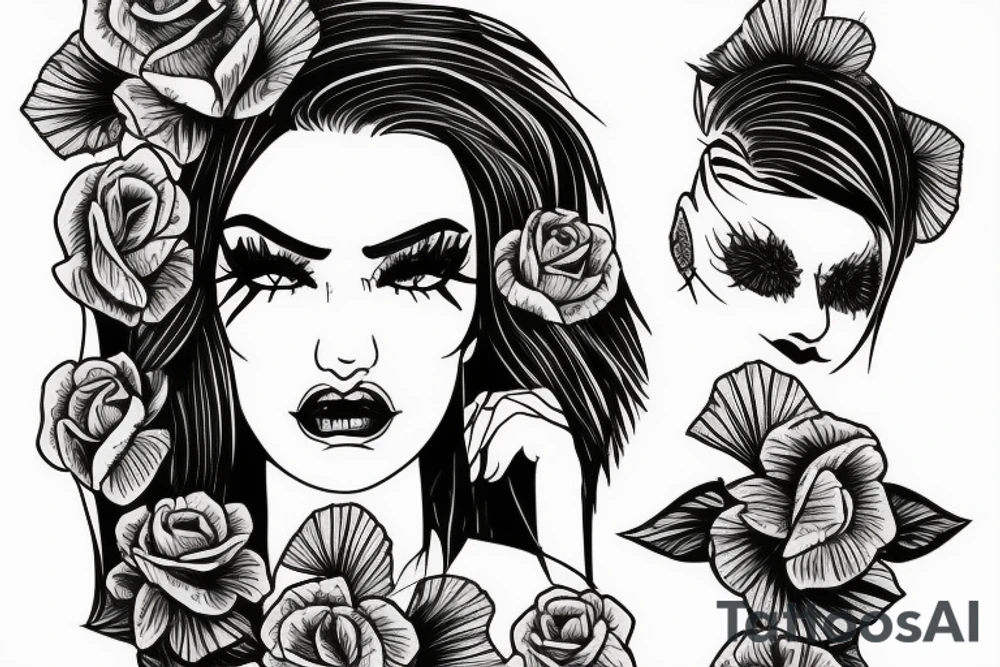 Iris in barbed wire tattoo idea