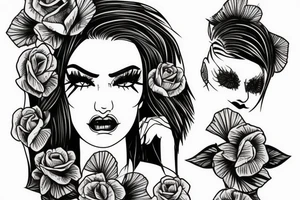 Iris in barbed wire tattoo idea