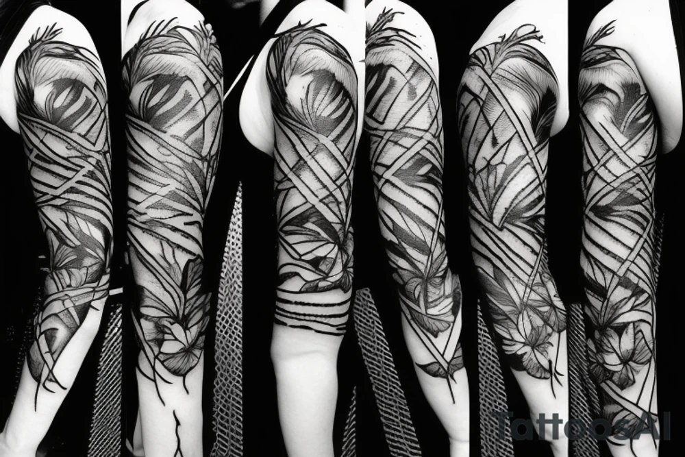 Iris in barbed wire tattoo idea
