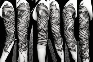 Iris in barbed wire tattoo idea