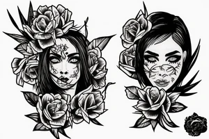 Iris in barbed wire tattoo idea