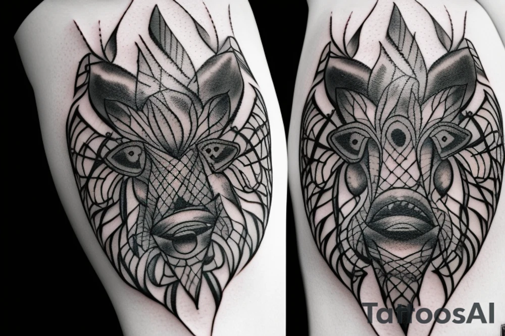 Iris in barbed wire tattoo idea