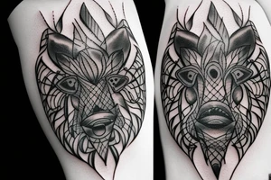 Iris in barbed wire tattoo idea