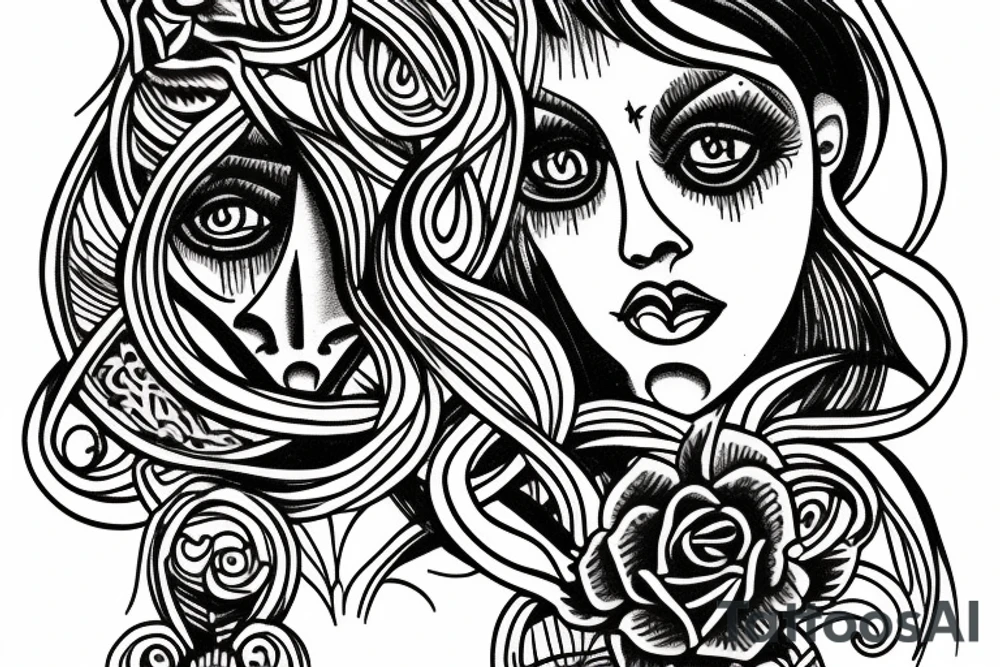 Iris in barbed wire tattoo idea