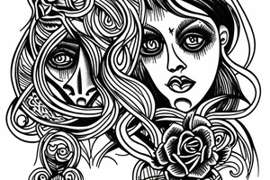 Iris in barbed wire tattoo idea