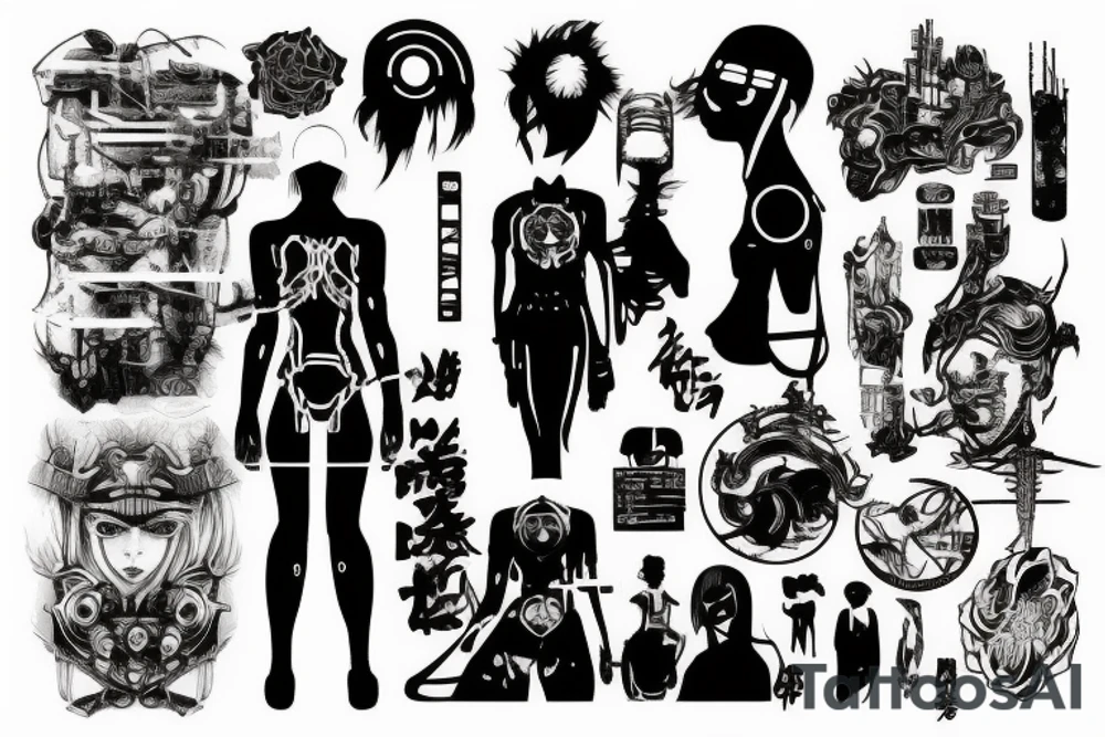 Cyberpunk tattoo idea