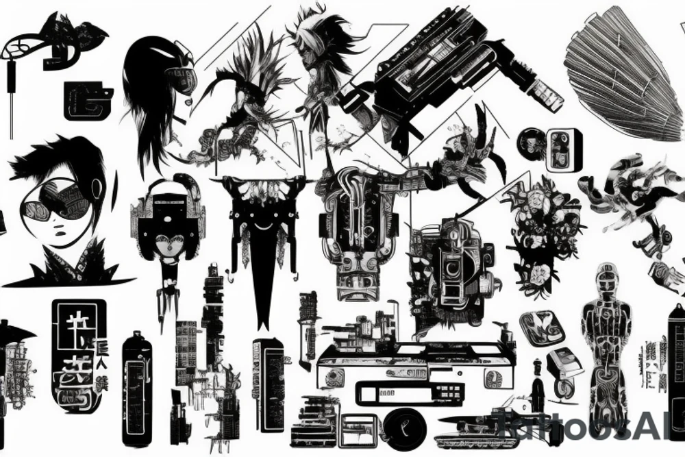 Cyberpunk tattoo idea