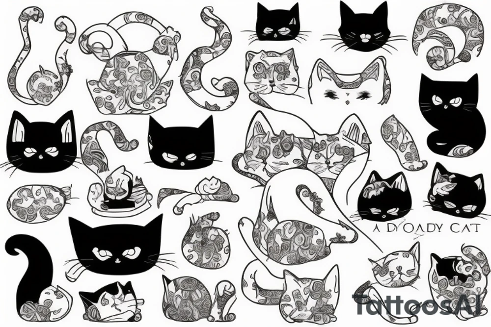 Fanny cat tattoo idea