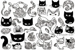 Fanny cat tattoo idea