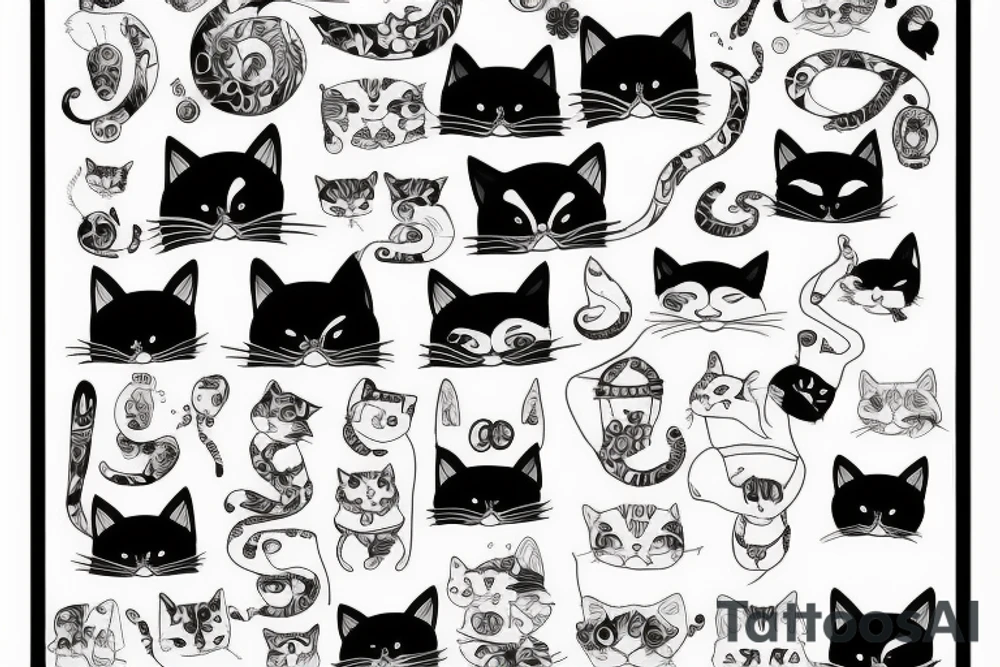 Fanny cat tattoo idea