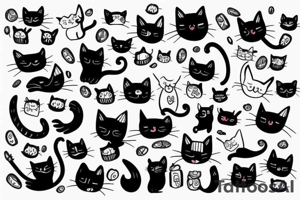 Funny cat tattoo idea