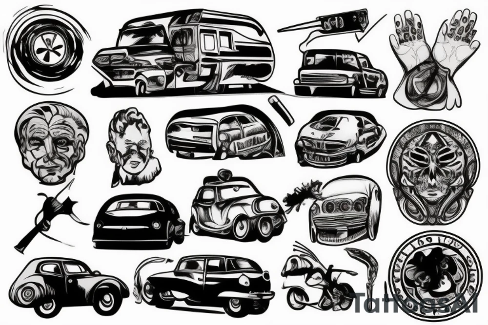 Car tent camping tattoo idea