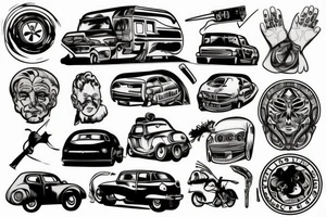 Car tent camping tattoo idea