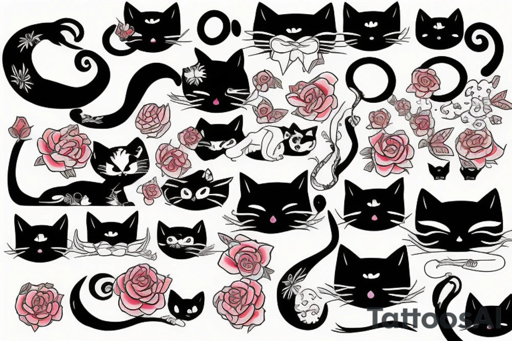black cat tattoo idea