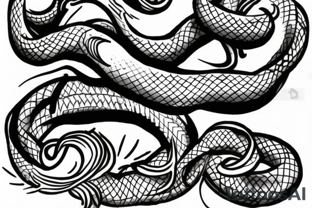 snake around collarbone tattoo idea