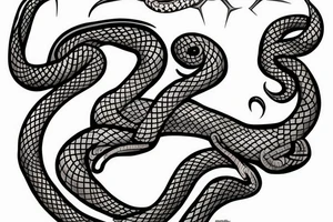 snake around collarbone tattoo idea