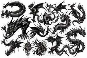 entangling dragon tattoo idea