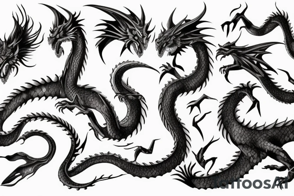 entangling dragon tattoo idea