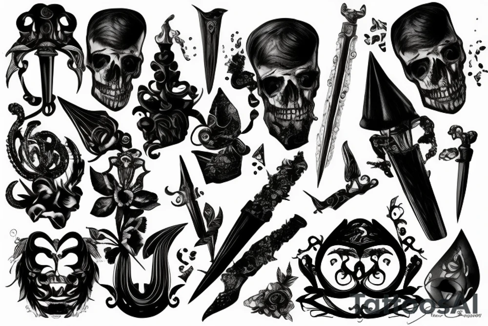dagger tattoo idea