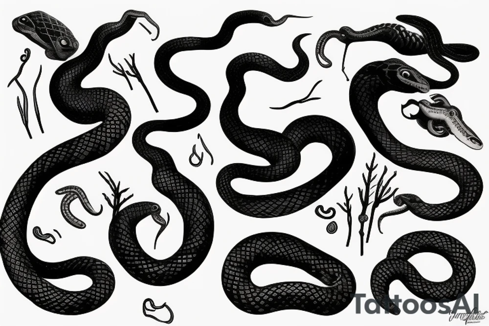 snakes tattoo idea