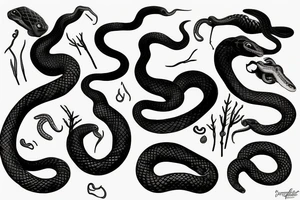 snakes tattoo idea