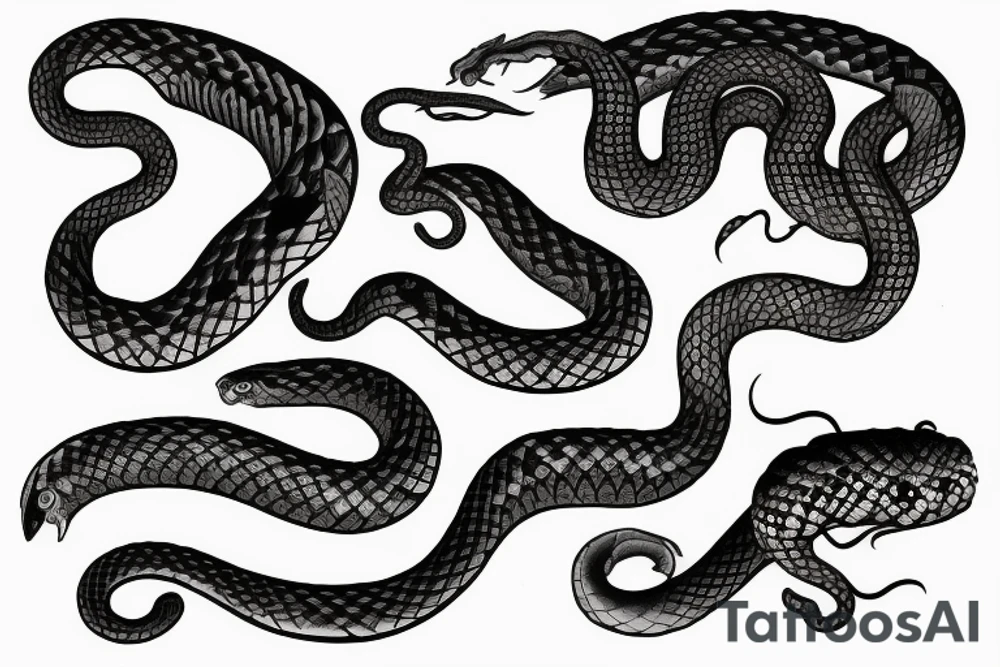 snakes tattoo idea