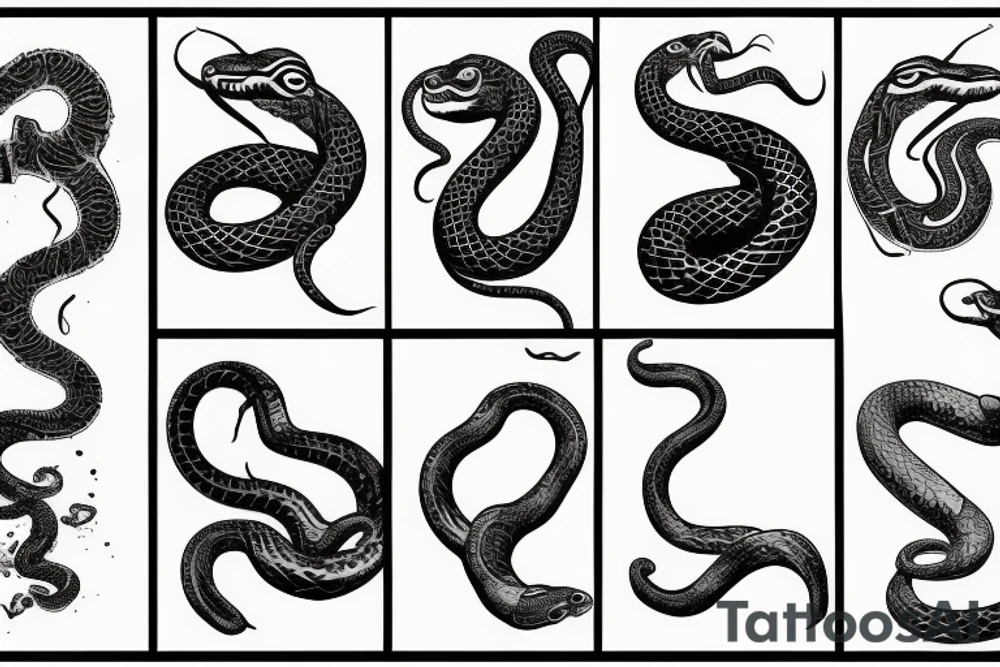 snakes tattoo idea