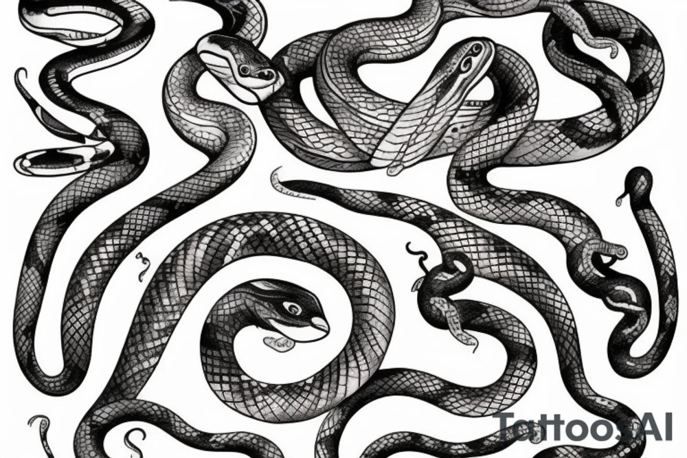 snakes tattoo idea