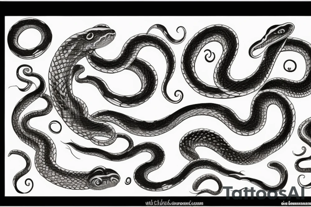 snakes tattoo idea