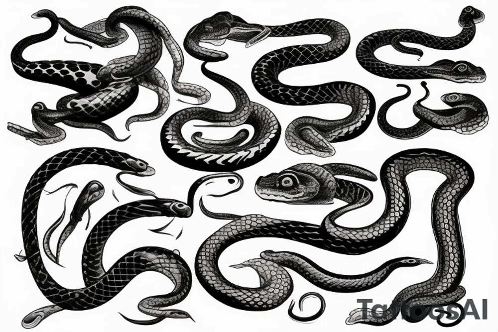 snakes tattoo idea