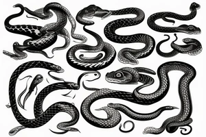 snakes tattoo idea