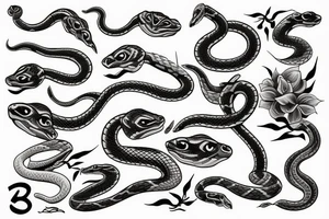 snakes tattoo idea
