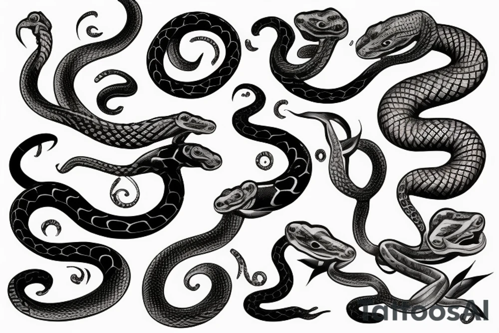 snakes tattoo idea