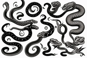 snakes tattoo idea