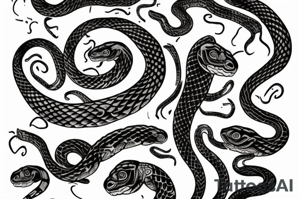 snakes tattoo idea