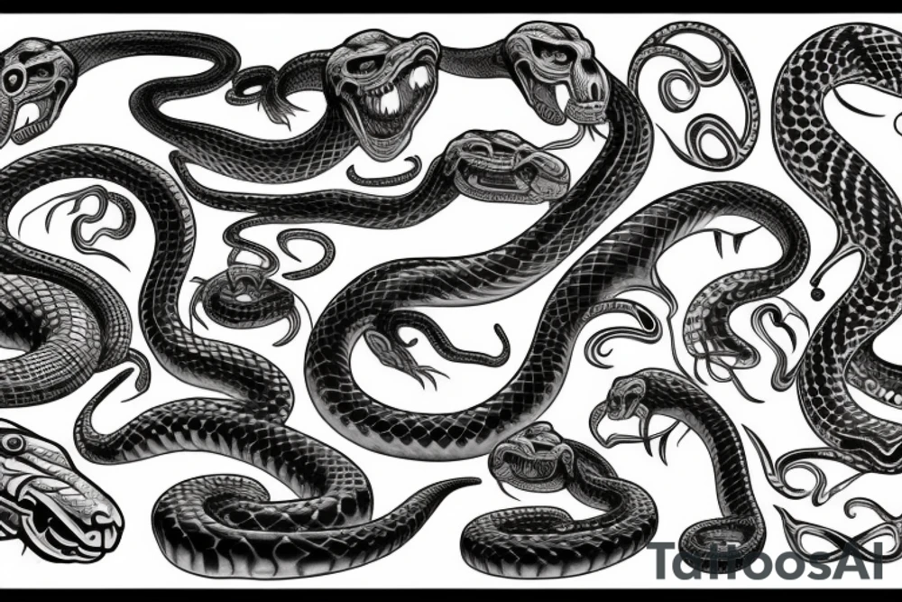 snakes tattoo idea