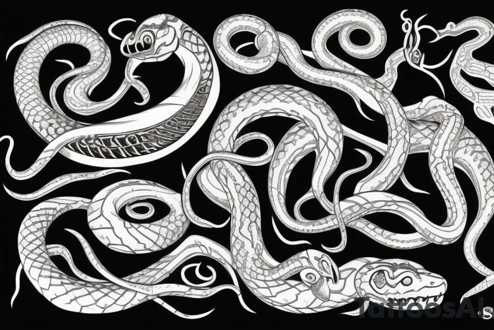 snakes tattoo idea