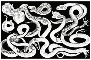 snakes tattoo idea