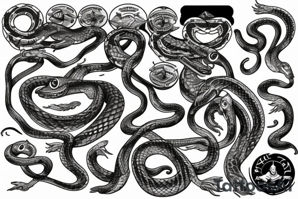 snakes tattoo idea