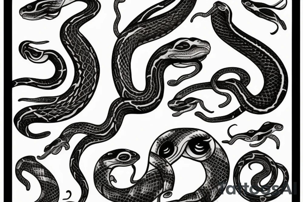 snakes tattoo idea