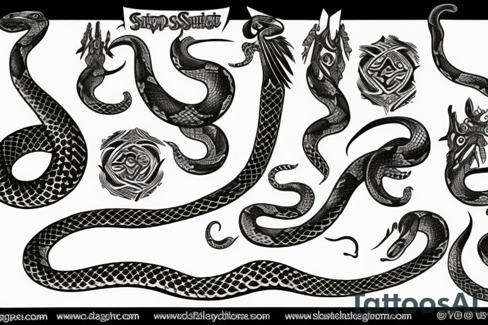 snakes tattoo idea