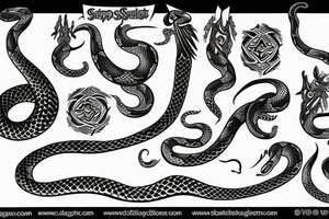 snakes tattoo idea